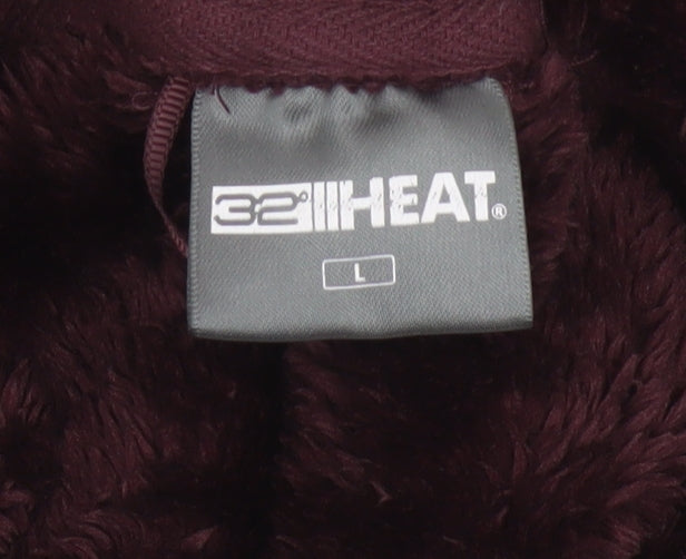 32 Degrees Heat Women’s Brown L Full Zip Thermal Fleece Jacket