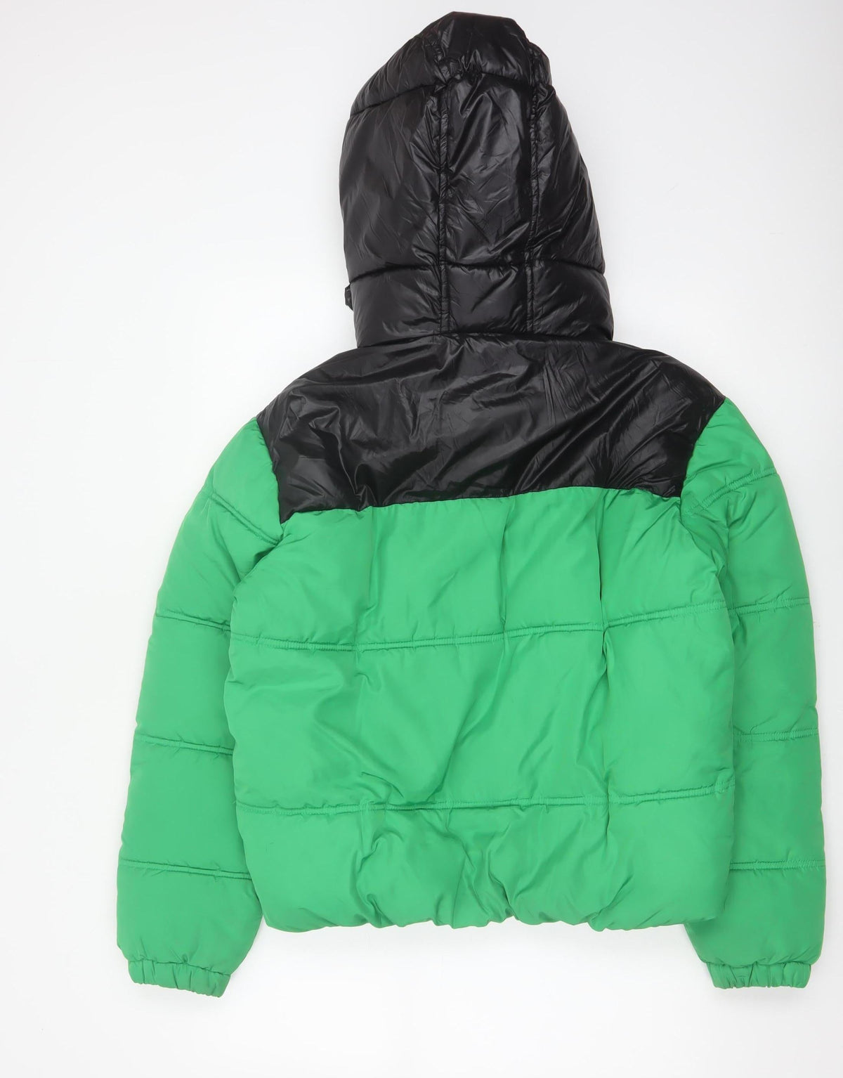 River Island Women’s Green Black Size 10 Hooded Puffer Jacket