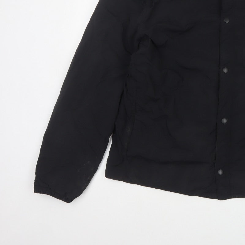 H&M Men's Black L Padded Snap Front Polyamide Jacket