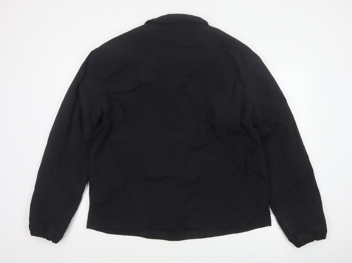 H&M Men's Black L Padded Snap Front Polyamide Jacket