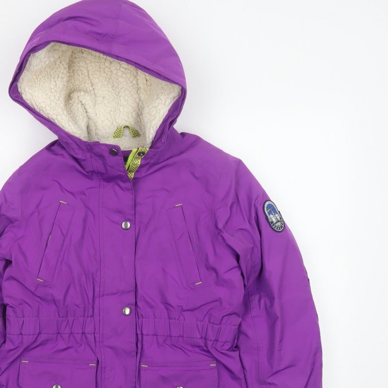 Lands' End Girls Purple 14-15 Years Hooded Down Insulated Parka Coat