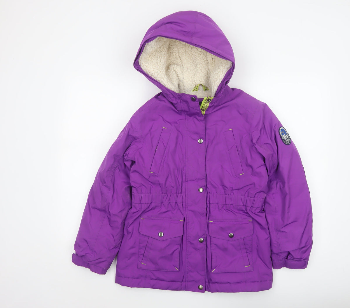 Lands' End Girls Purple 14-15 Years Hooded Down Insulated Parka Coat