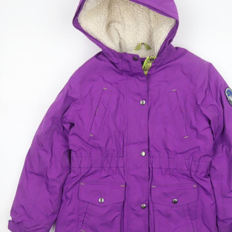Lands' End Girls Purple 14-15 Years Hooded Down Insulated Parka Coat