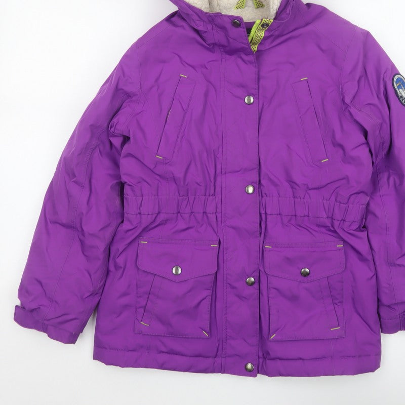 Lands' End Girls Purple 14-15 Years Hooded Down Insulated Parka Coat
