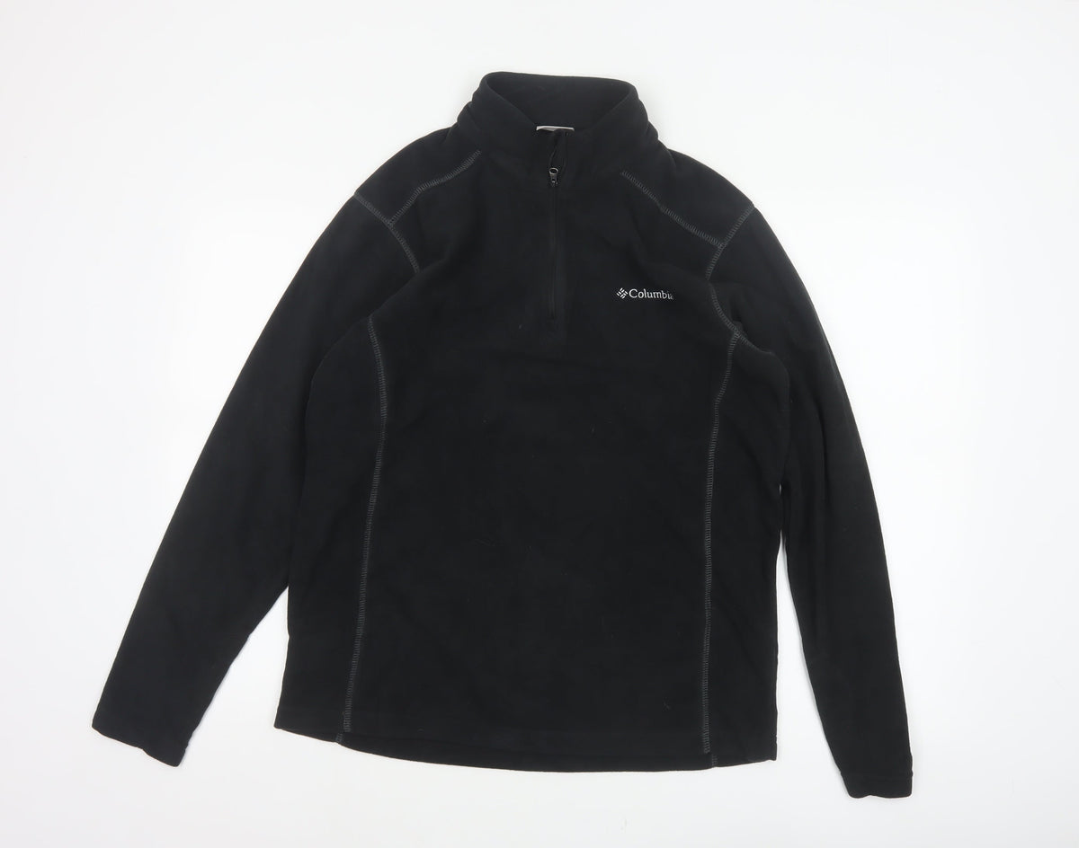 Columbia Men’s Black M 1/4 Zip Fleece Pullover Outdoor Sweatshirt