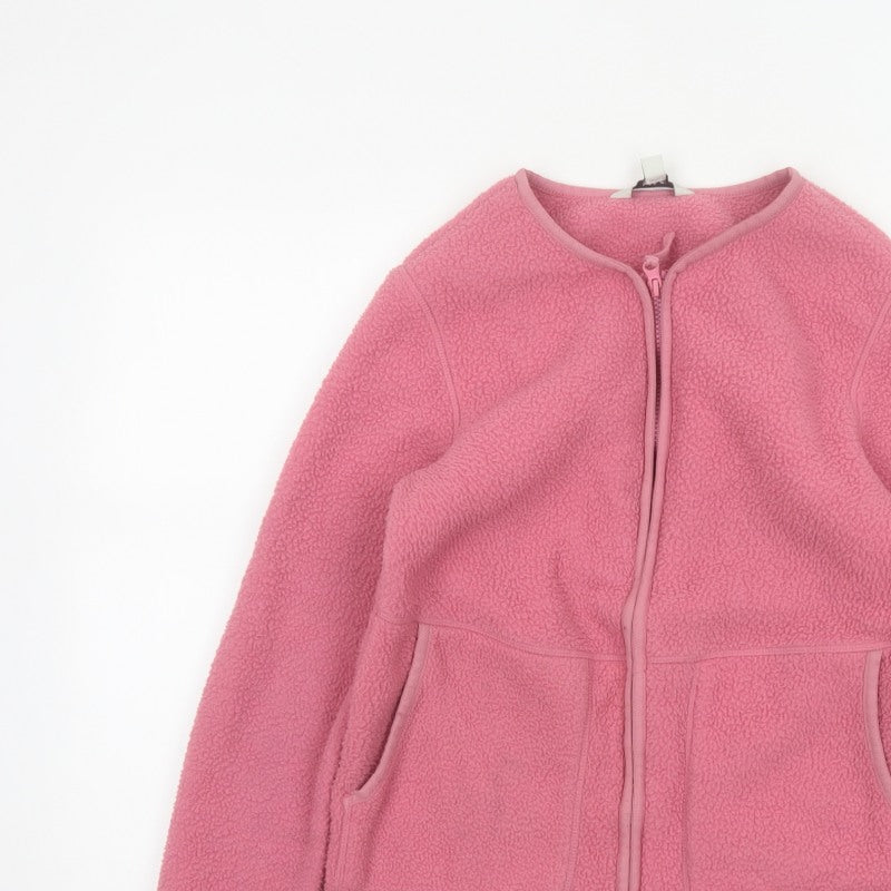 M&S Women’s Pink XS Fleece Full Zip Pocket Jacket