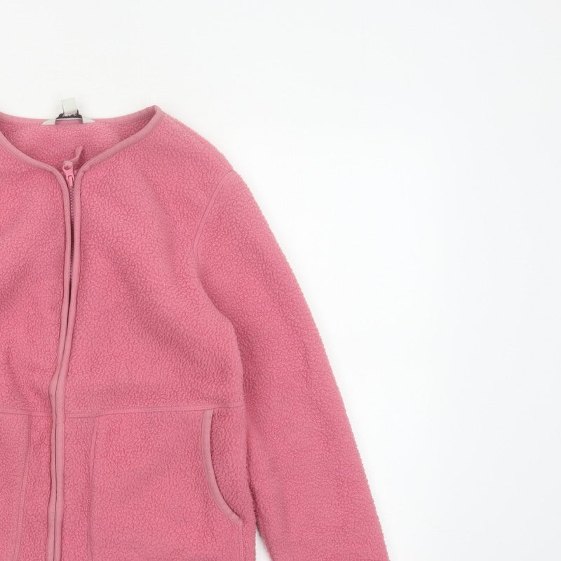 M&S Women’s Pink XS Fleece Full Zip Pocket Jacket