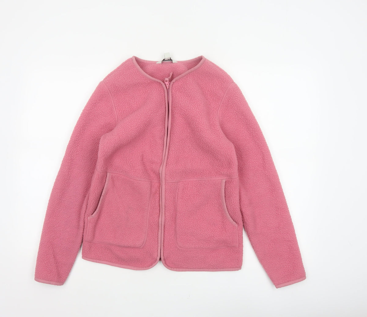 M&S Women’s Pink XS Fleece Full Zip Pocket Jacket