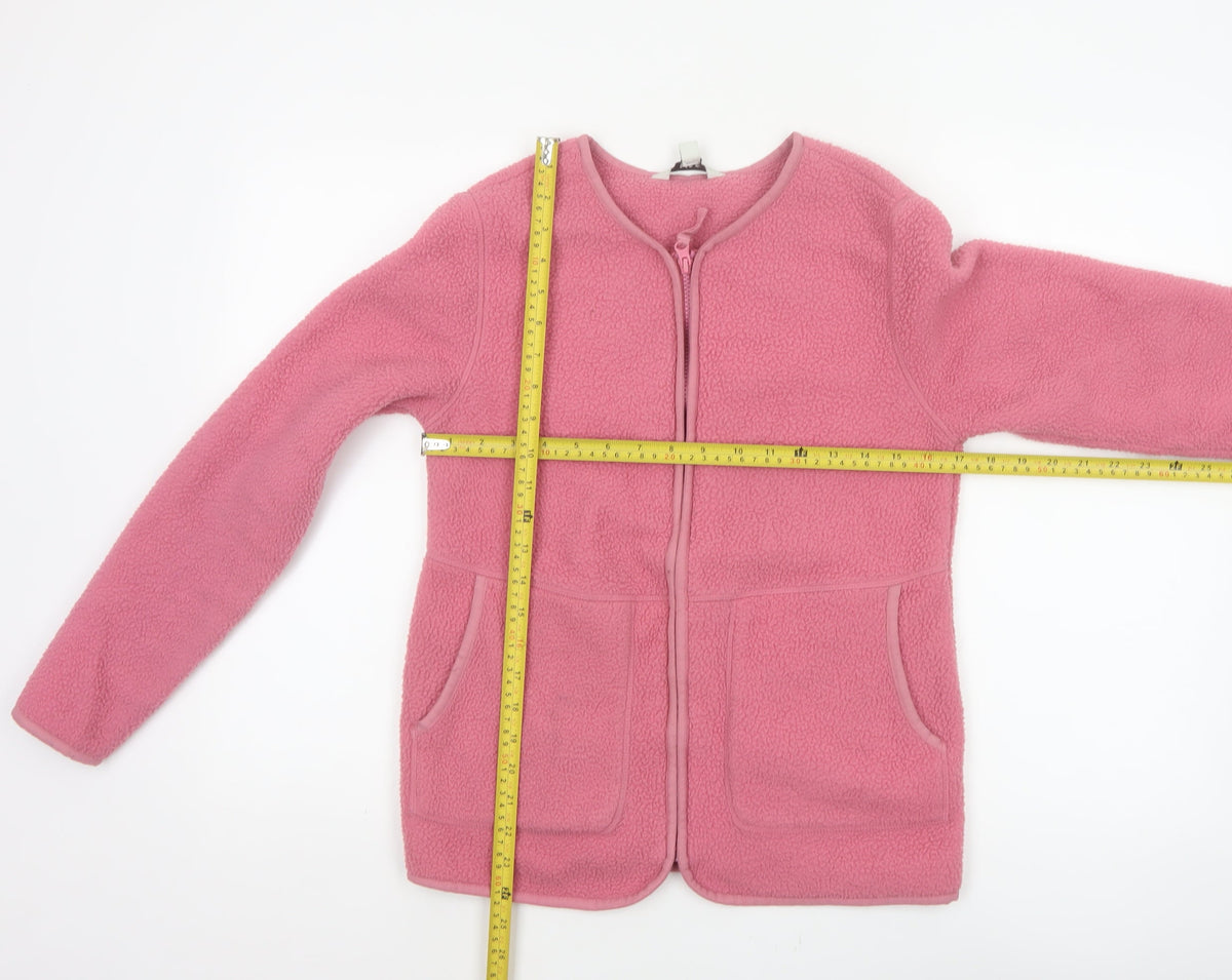 M&S Women’s Pink XS Fleece Full Zip Pocket Jacket