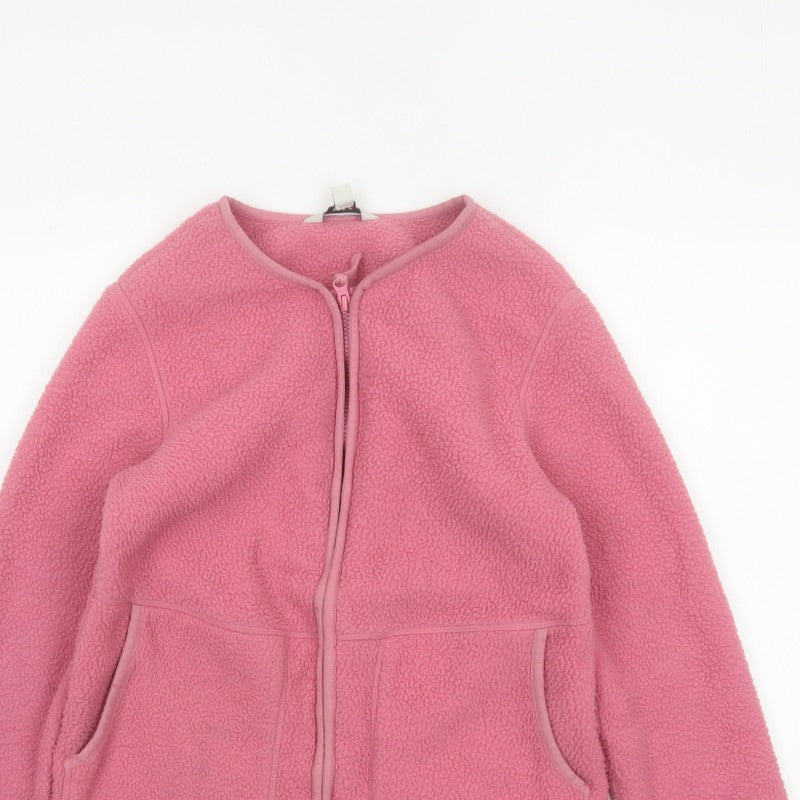 M&S Women’s Pink XS Fleece Full Zip Pocket Jacket