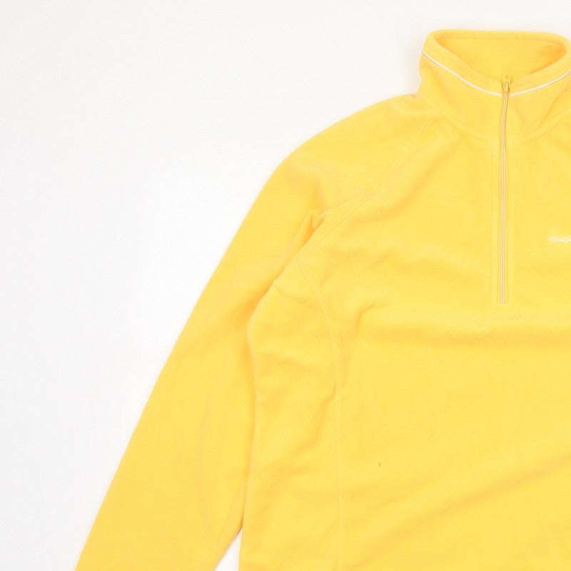 Craghoppers Women Yellow UK 16 Pullover Fleece 1/4 Zip Sweatshirt