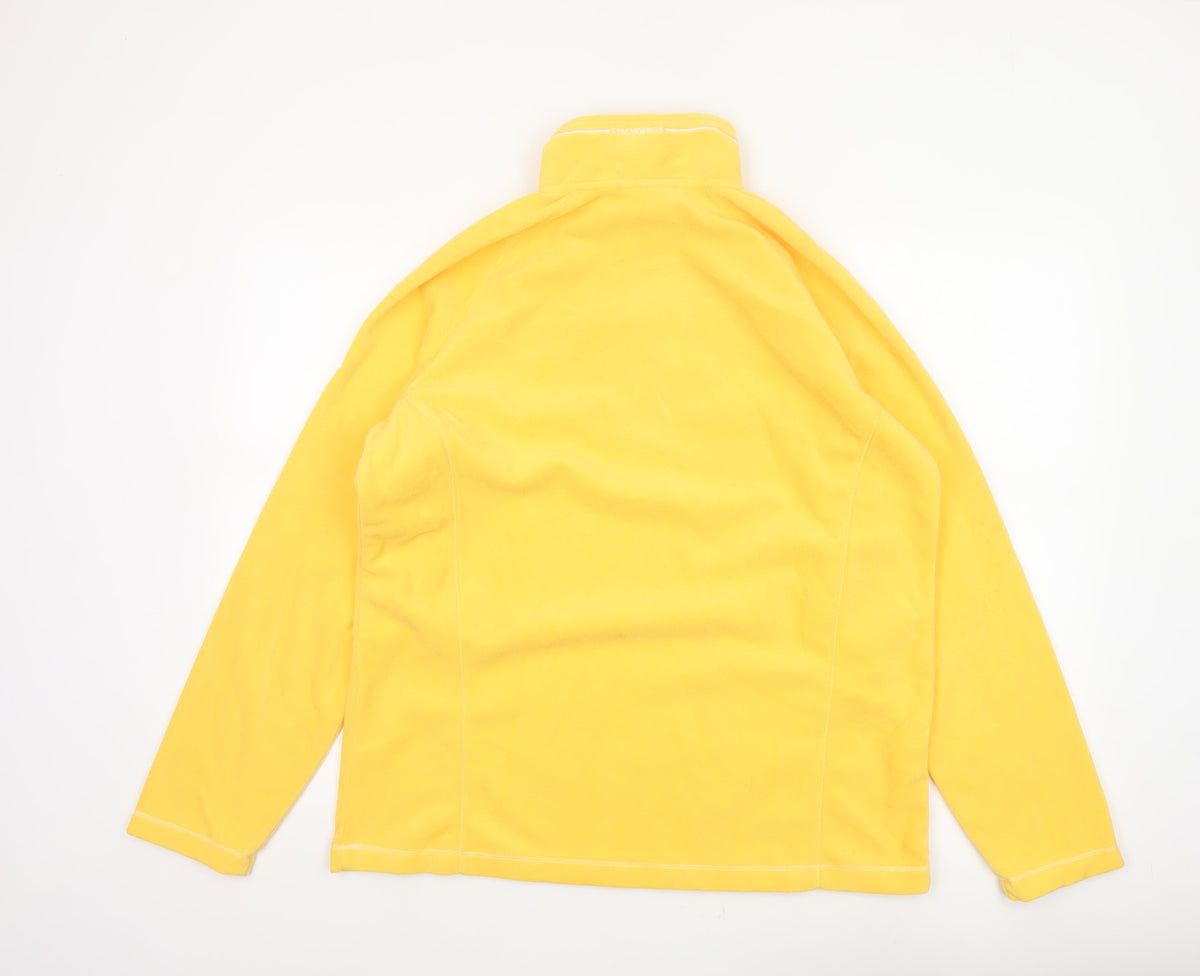 Craghoppers Women Yellow UK 16 Pullover Fleece 1/4 Zip Sweatshirt