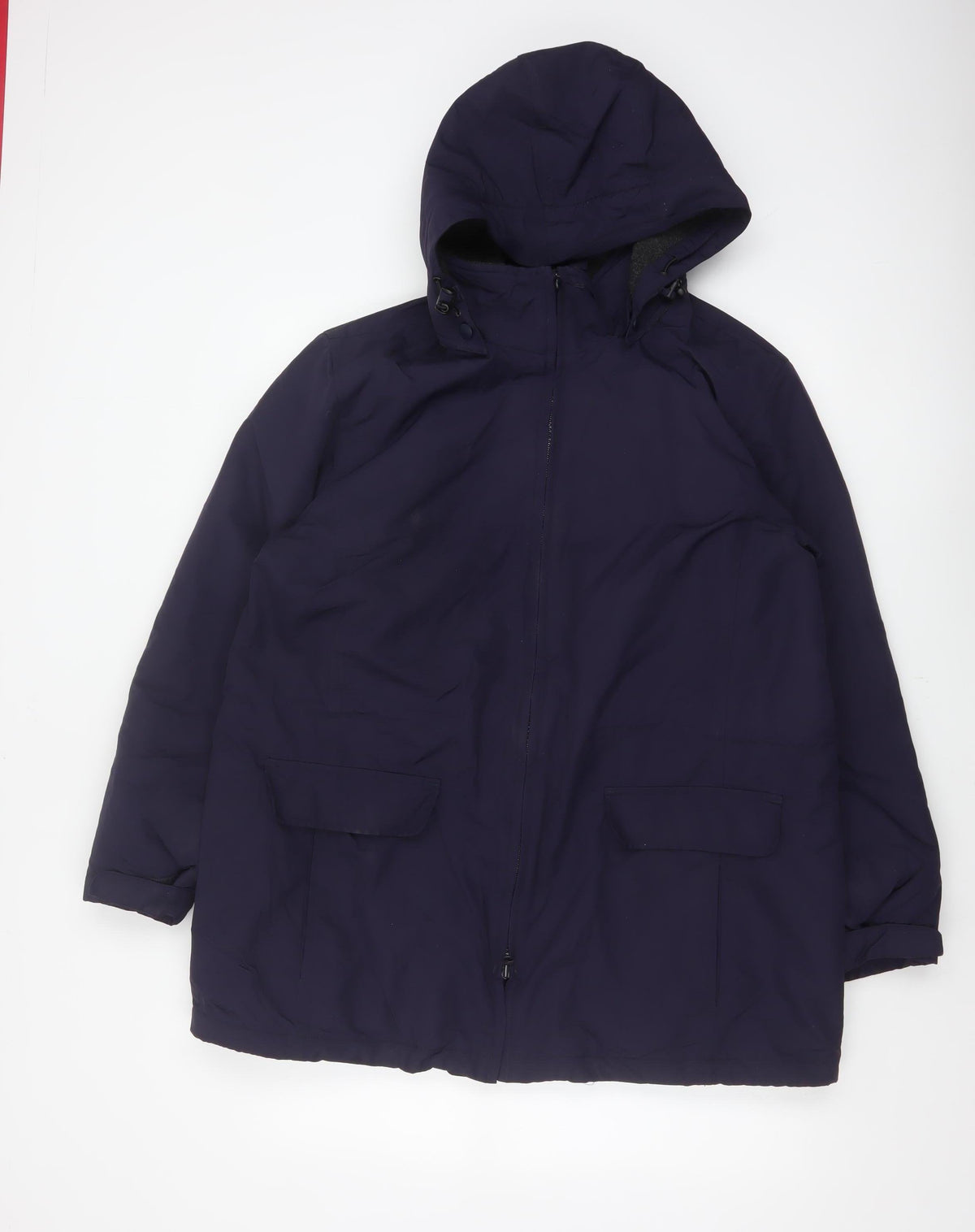 Lands' End Women's Navy UK 16 Petite Hooded Parka Jacket