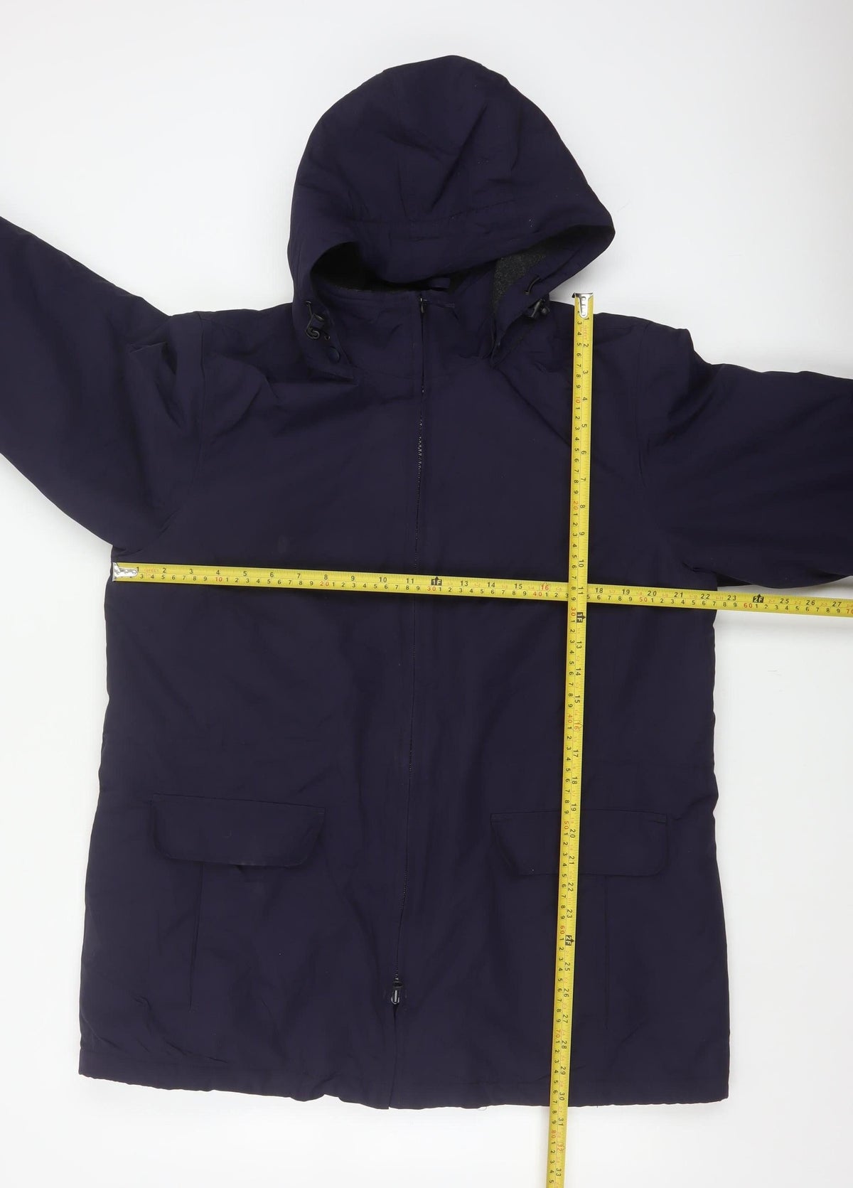 Lands' End Women's Navy UK 16 Petite Hooded Parka Jacket