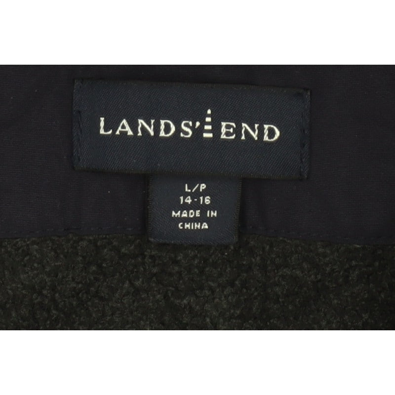 Lands' End Women's Navy UK 16 Petite Hooded Parka Jacket