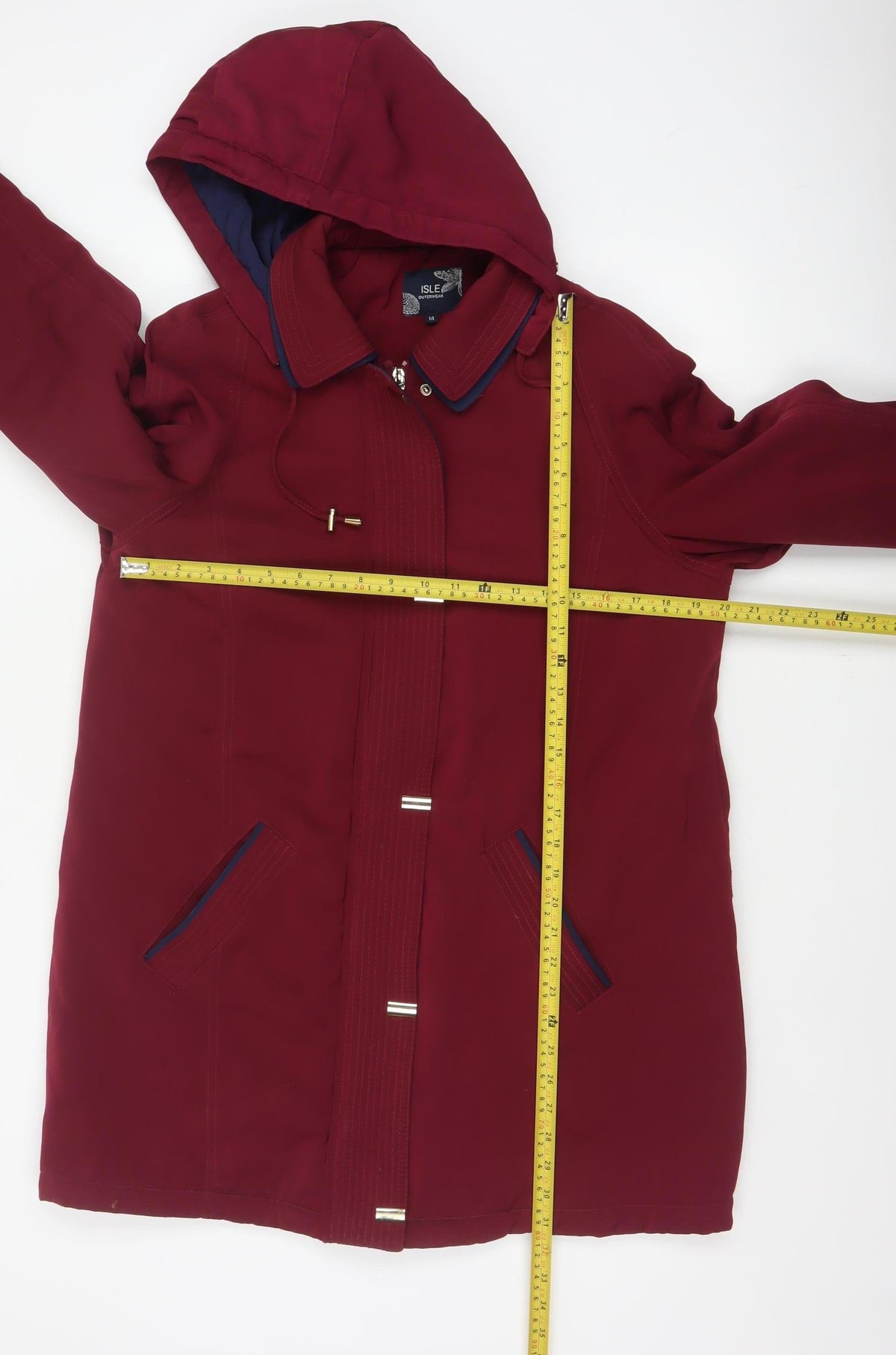Isle Outerwear Women’s Red Size 14 Hooded Padded Parka Coat