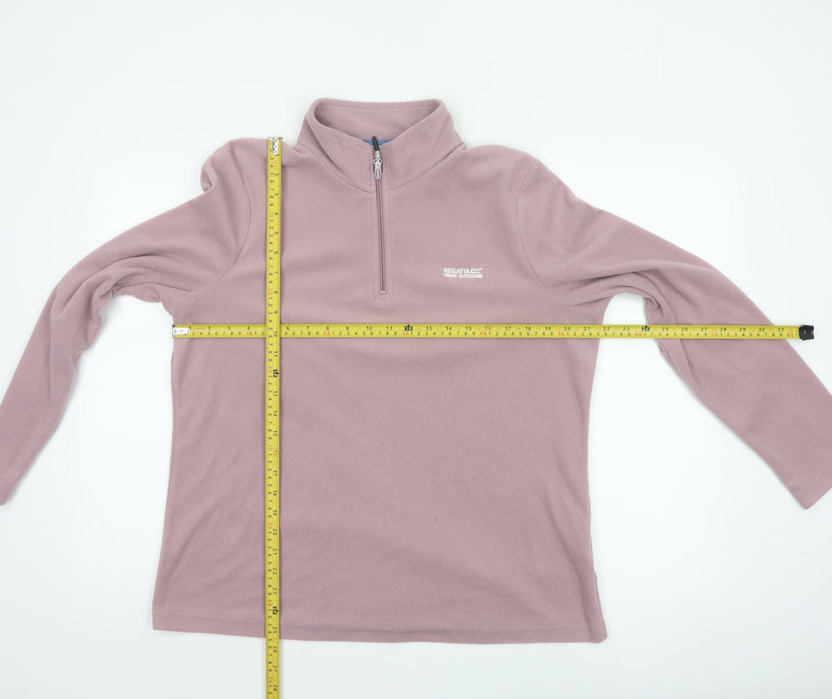 Regatta Women’s Pink UK 16 1/4 Zip Fleece Pullover Sweatshirt
