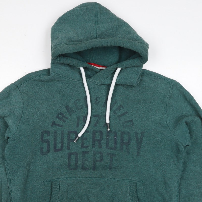 Superdry Men’s Green L Track & Field Graphic Pullover Hoodie