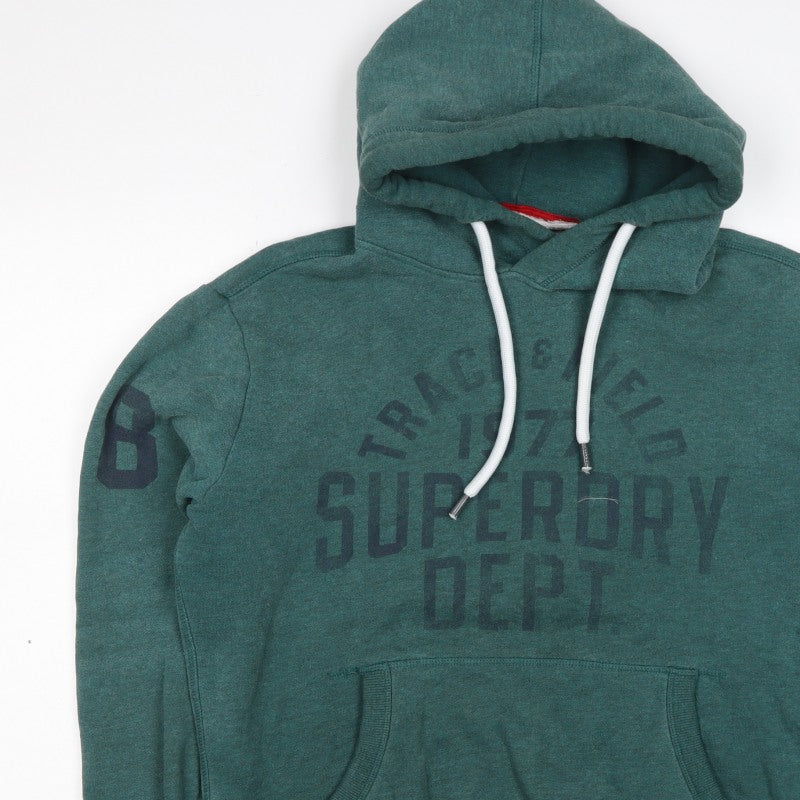 Superdry Men’s Green L Track & Field Graphic Pullover Hoodie