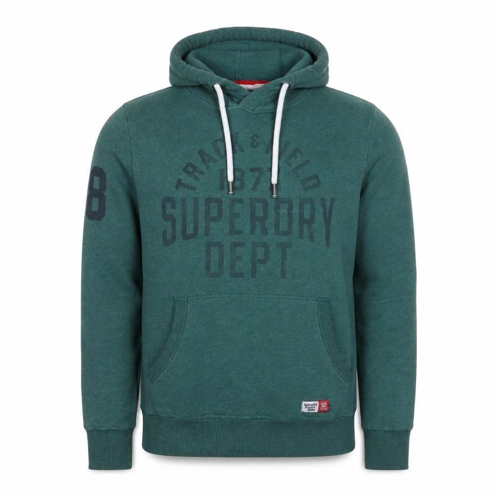 Superdry Men’s Green L Track & Field Graphic Pullover Hoodie