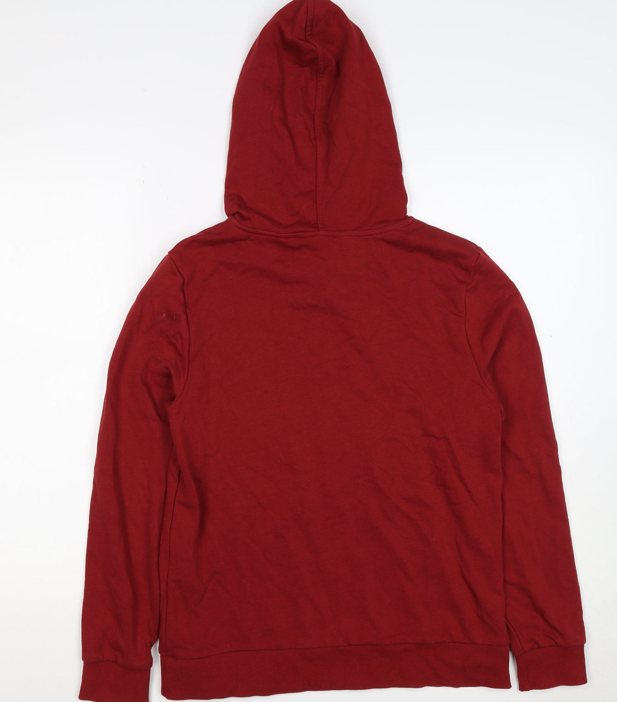 Marks Spencer Women Red UK 10 Cotton Pullover Drawstring Hoodie