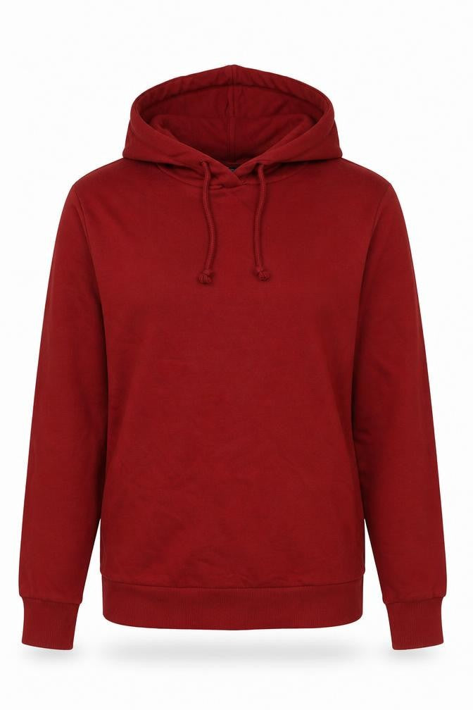 Marks Spencer Women Red UK 10 Cotton Pullover Drawstring Hoodie