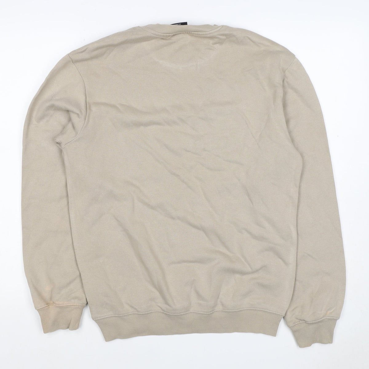 H&M Men’s Beige XS Relaxed Fit Fleece Crew Neck Pullover Sweatshirt