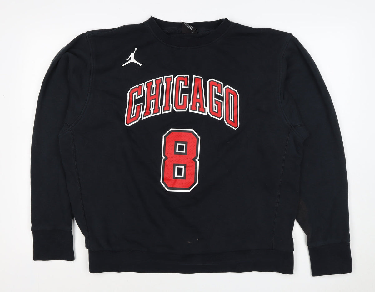 Nike Jordan NBA Chicago LaVine 8 Black L Crew Neck Sweatshirt