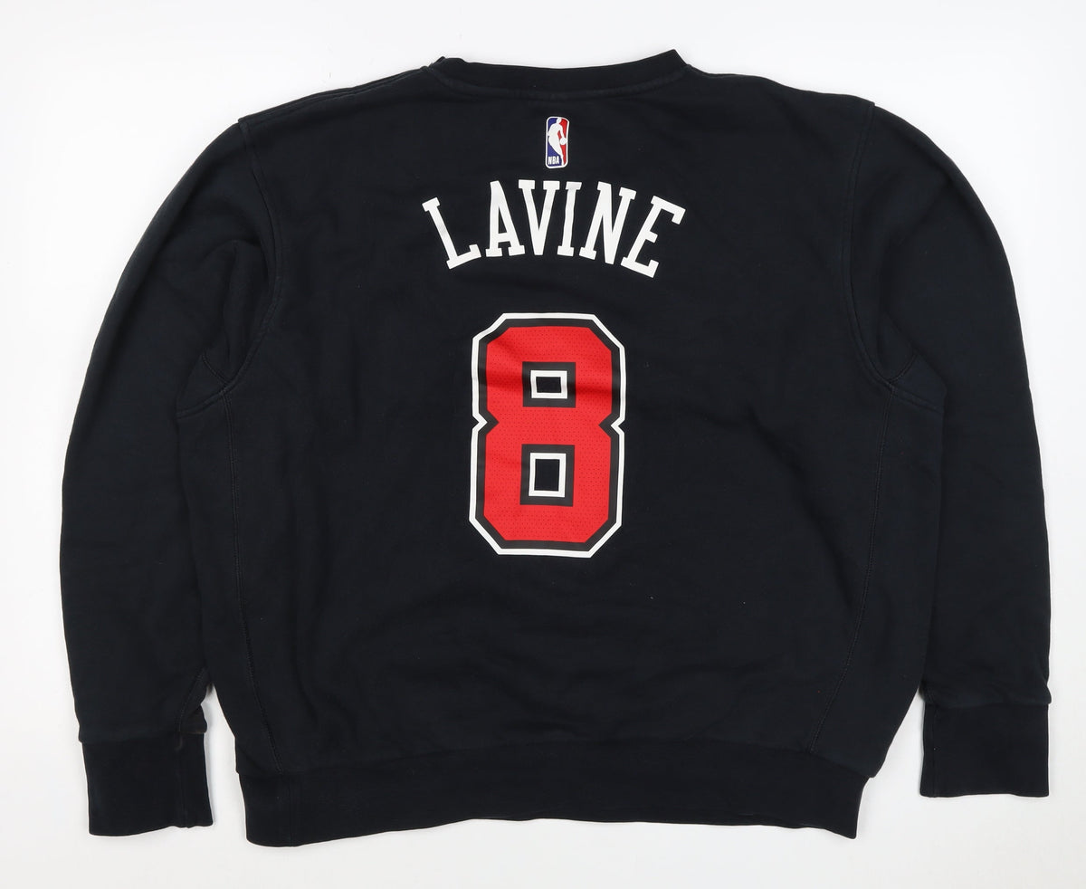 Nike Jordan NBA Chicago LaVine 8 Black L Crew Neck Sweatshirt