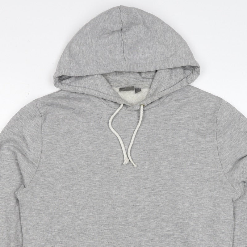 ASOS Men’s Grey S Pullover Hoodie Drawstring Pocket Cotton Blend