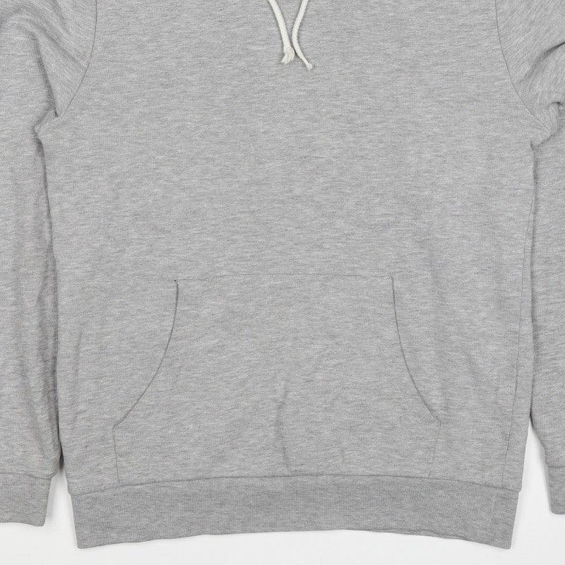 ASOS Men’s Grey S Pullover Hoodie Drawstring Pocket Cotton Blend