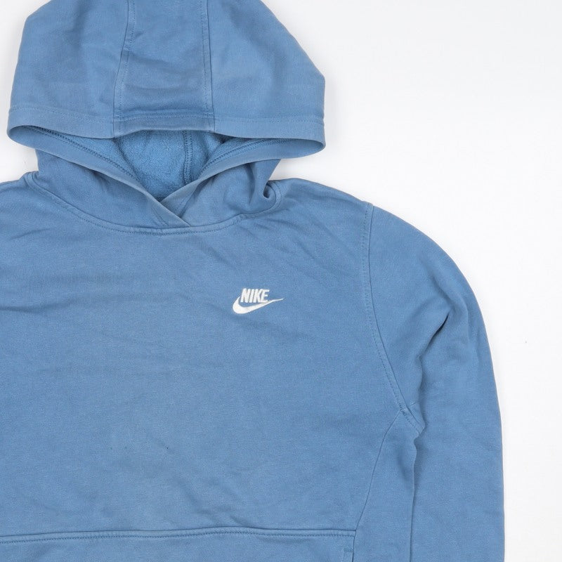 Nike Boys Blue XL Pullover Hoodie Logo Fleece Kangaroo Pocket