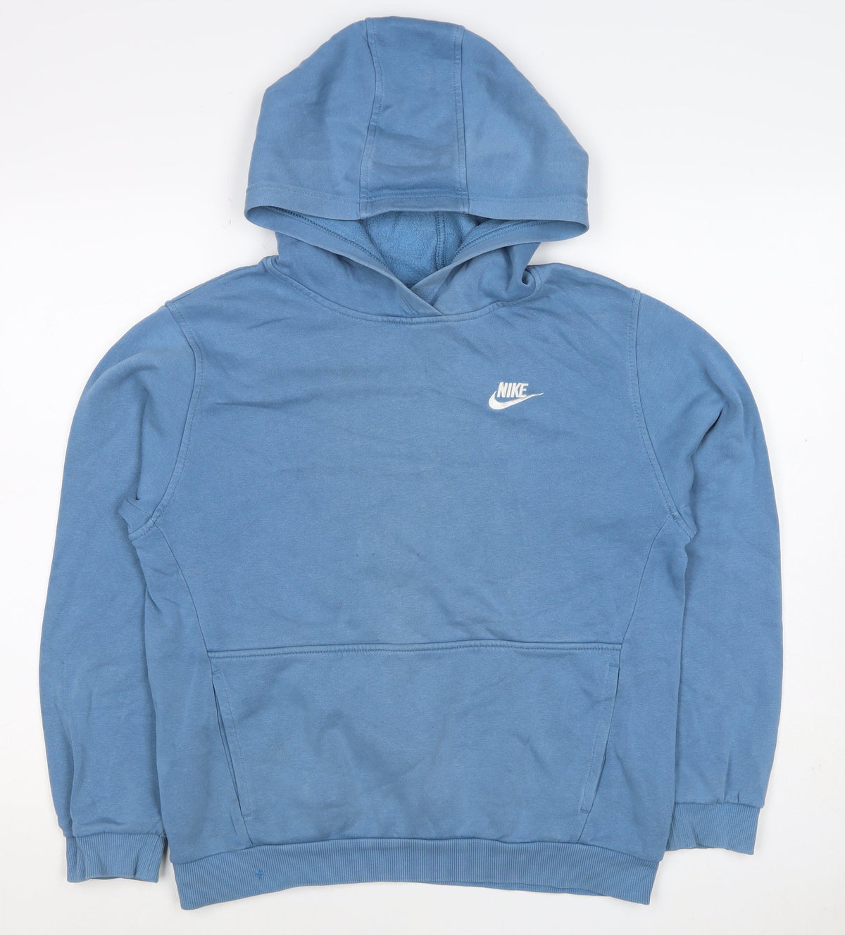 Nike Boys Blue XL Pullover Hoodie Logo Fleece Kangaroo Pocket