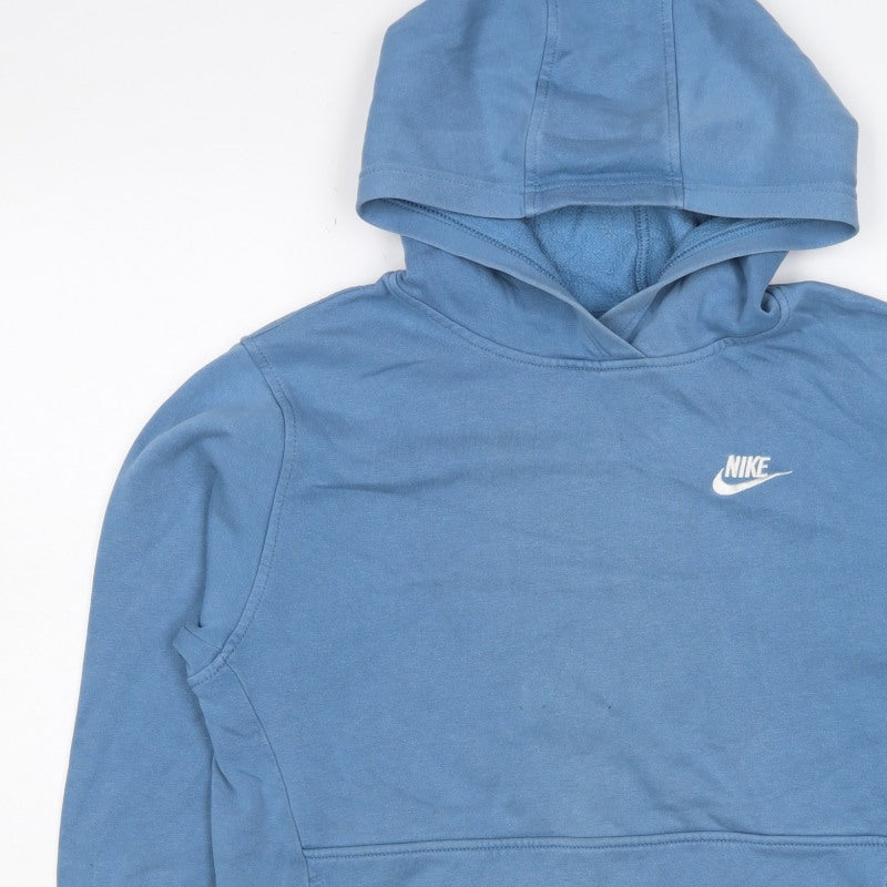 Nike Boys Blue XL Pullover Hoodie Logo Fleece Kangaroo Pocket