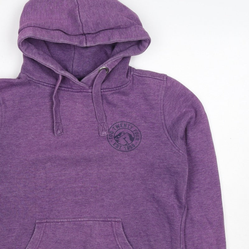 101 Twenty Four Women’s Purple UK 10 Pullover Hoodie Logo Fleece