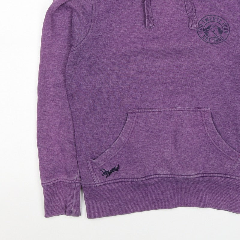 101 Twenty Four Women’s Purple UK 10 Pullover Hoodie Logo Fleece