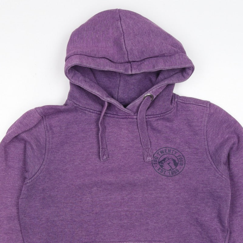 101 Twenty Four Women’s Purple UK 10 Pullover Hoodie Logo Fleece