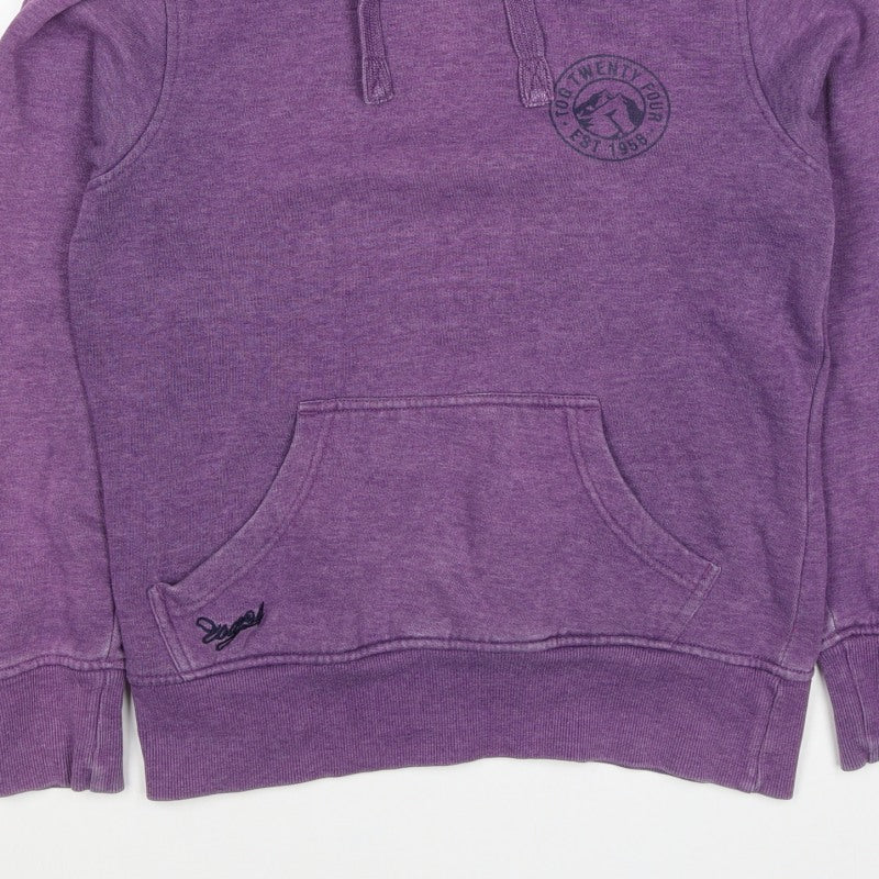 101 Twenty Four Women’s Purple UK 10 Pullover Hoodie Logo Fleece