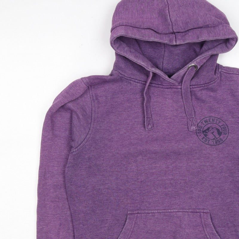 101 Twenty Four Women’s Purple UK 10 Pullover Hoodie Logo Fleece