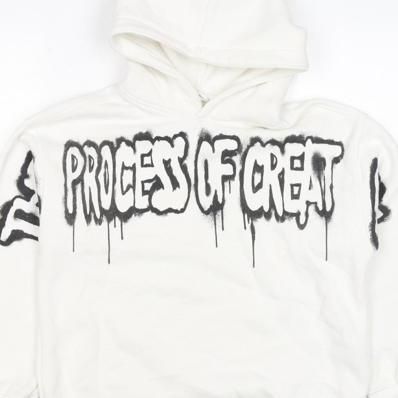 ART Boys White 11-12 Years Pullover Hoodie Graphic Print Skateboard
