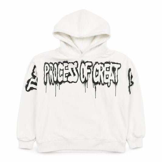 ART Boys White 11-12 Years Pullover Hoodie Graphic Print Skateboard