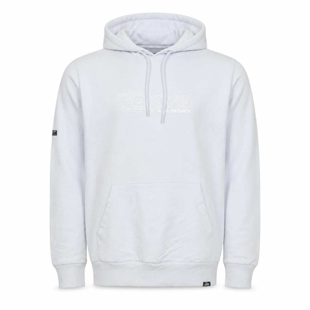 Tokyo Laundry Men’s White M Pullover Logo Hoodie