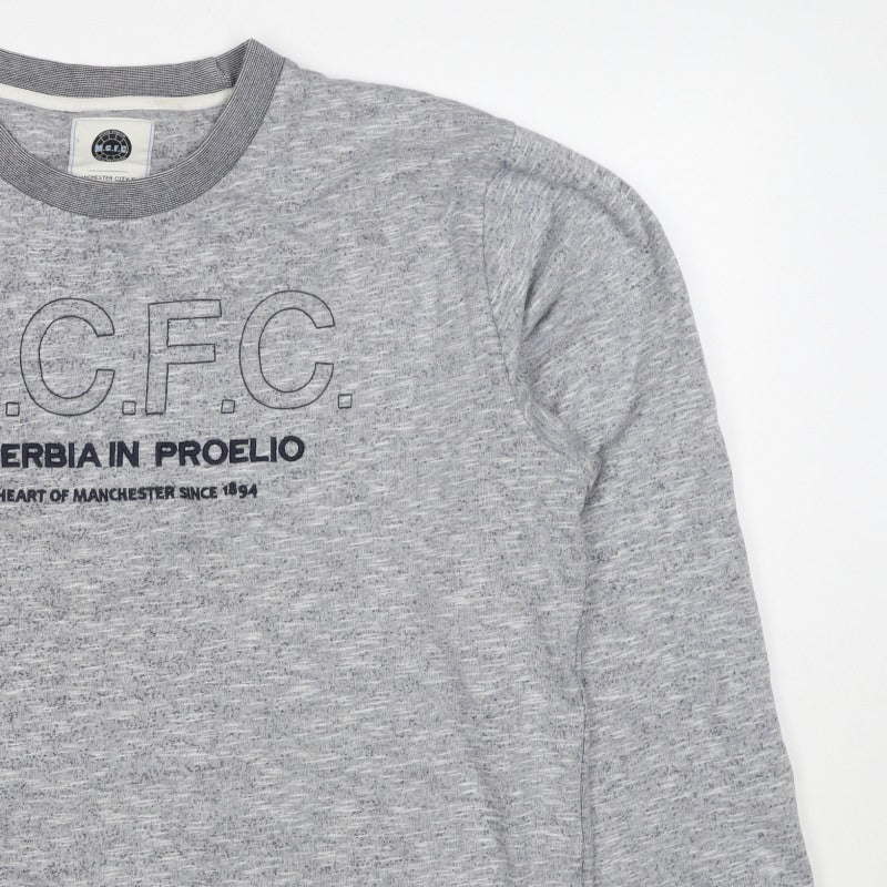 Manchester City FC Men's Grey 3XL Pullover Graphic Sweatshirt