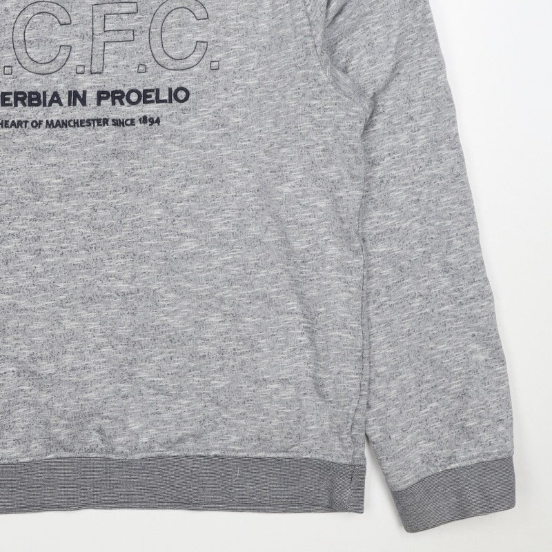 Manchester City FC Men's Grey 3XL Pullover Graphic Sweatshirt