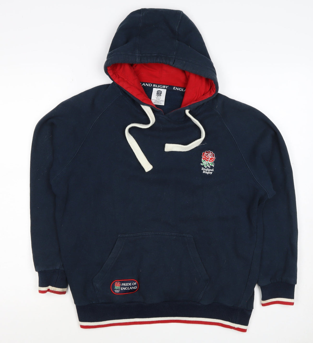 England Rugby Men’s Blue Small Pullover Hoodie Embroidered Logo