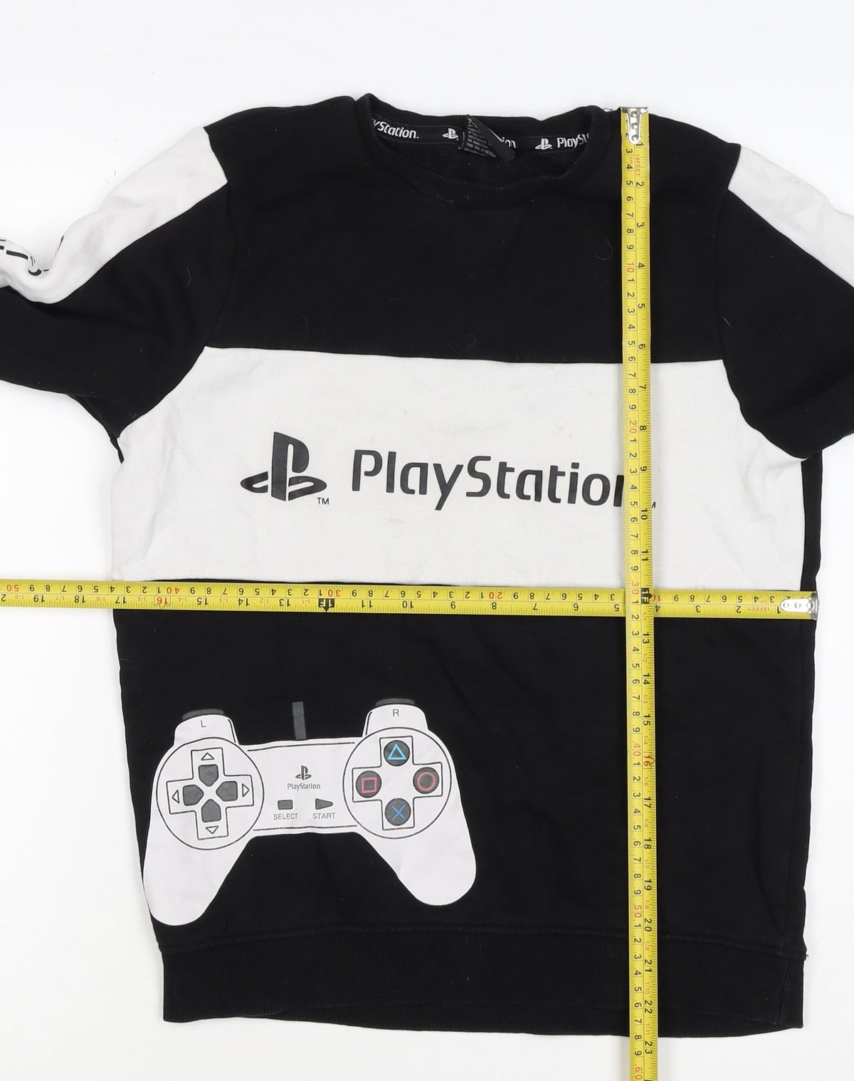 George Boys Black PlayStation Graphic Pullover Sweatshirt 12-13 Years