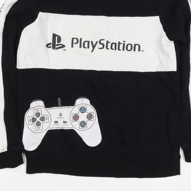 George Boys Black PlayStation Graphic Pullover Sweatshirt 12-13 Years