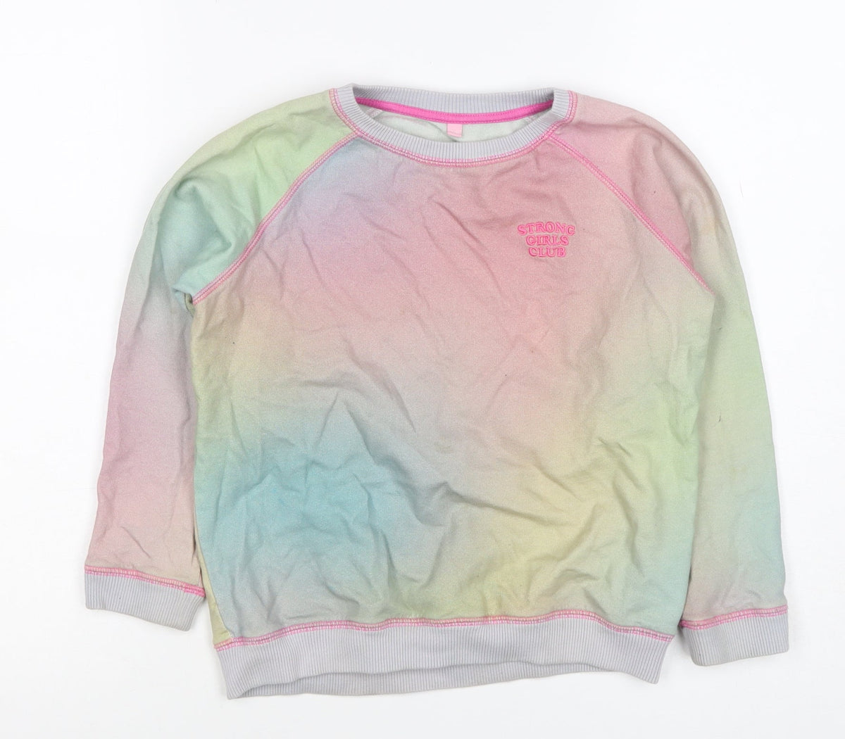 Strong Girls Club Girls Multicoloured 7-8 Years Pullover Sweatshirt