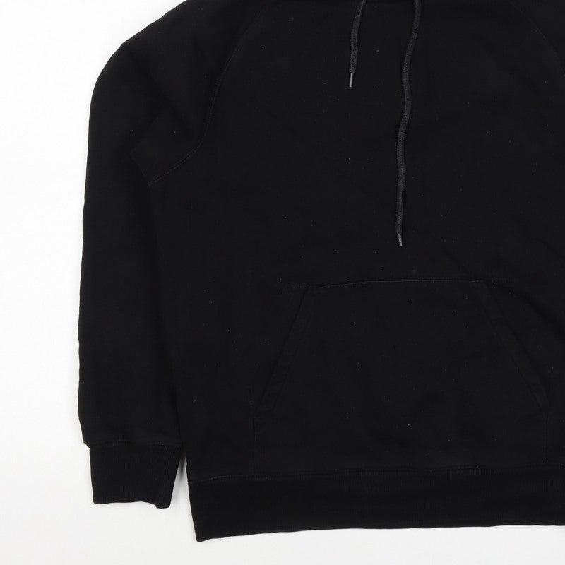 Carhartt Men Black M Pullover Hoodie Hooded Logo Cotton Blend