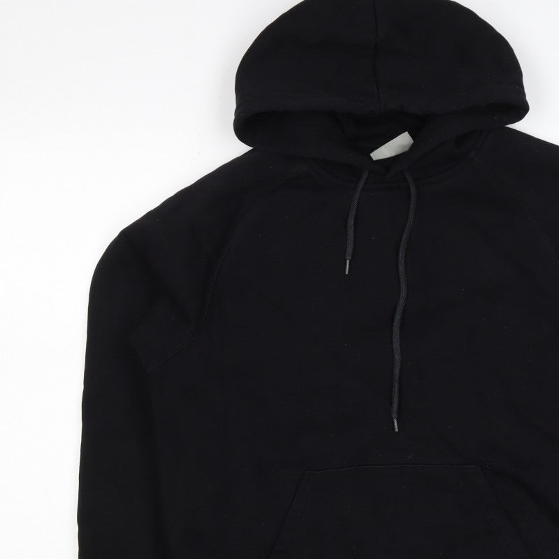 Carhartt Men Black M Pullover Hoodie Hooded Logo Cotton Blend